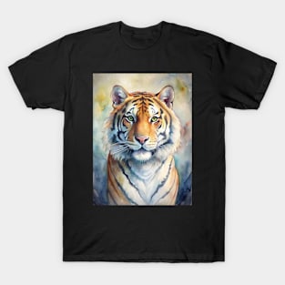 Tiger Watercolor Painting T-Shirt